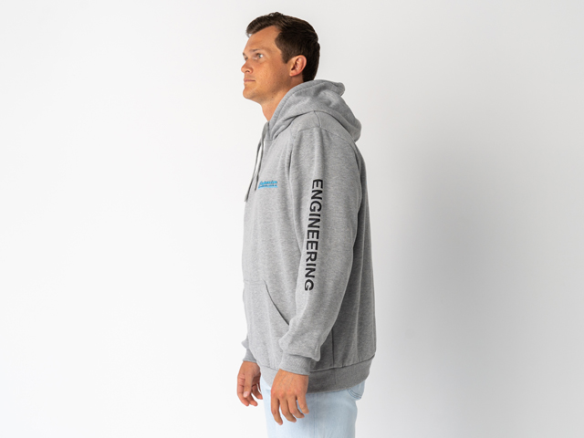 Superior Unisex Hoodie Grey Marle with Sleeve Logo (Each) - SUP-HOODIE-LOGO-U-GREY-XXX